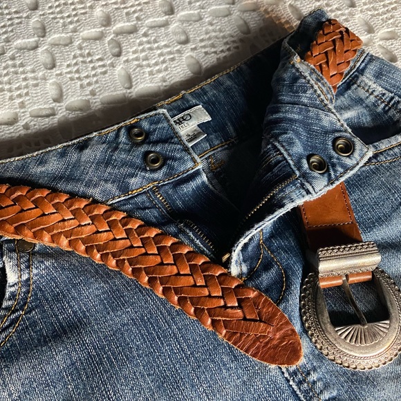 CATO GIRLS DISTRESSED JEAN SKIRT WITH SLIT  10 - Picture 5 of 6